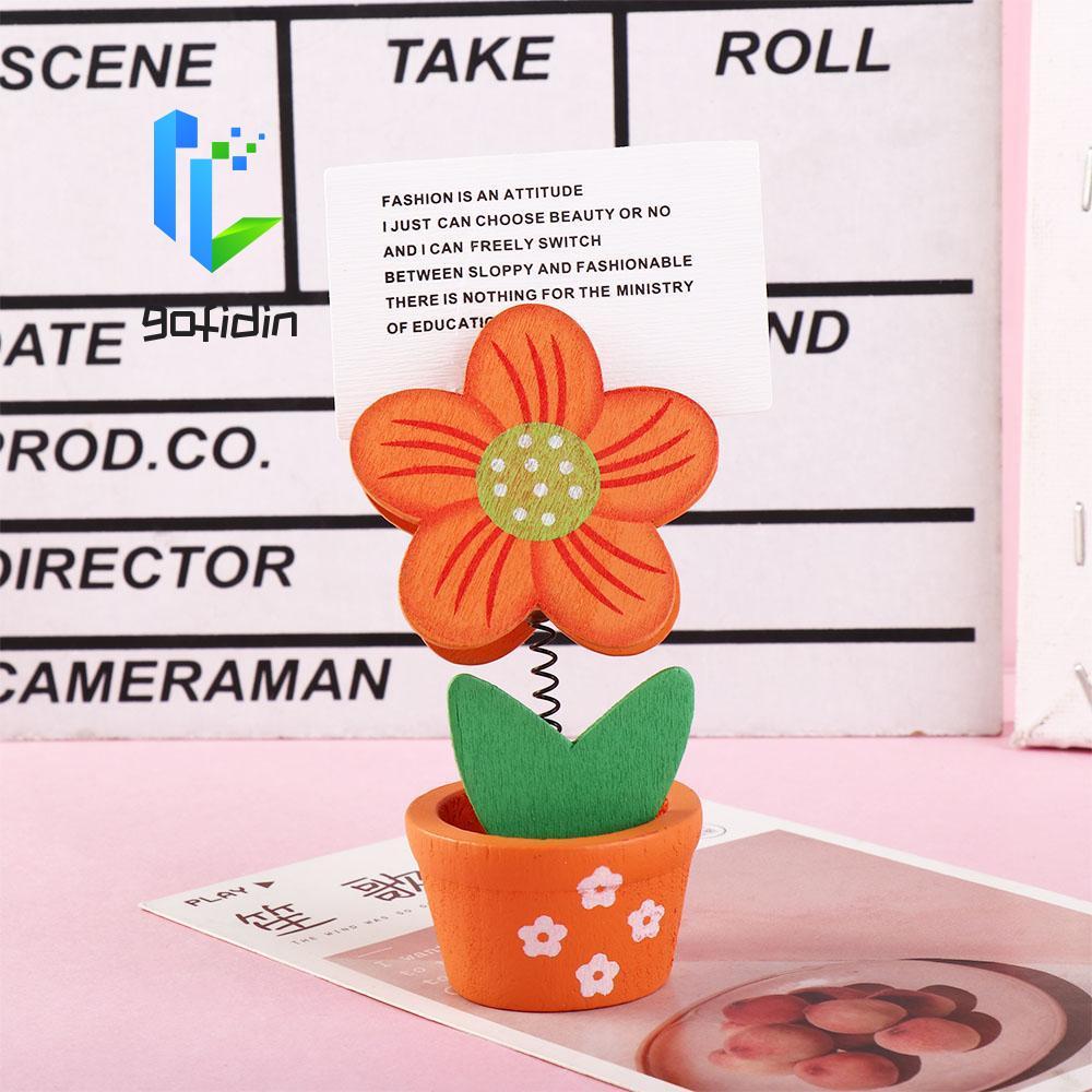 GOFIDIN Hoa Note Holder Kawaii Sáng Tạo Messege Stander Ảnh Stander Máy Tính Để Bàn Thủ Công Đồ Dùng