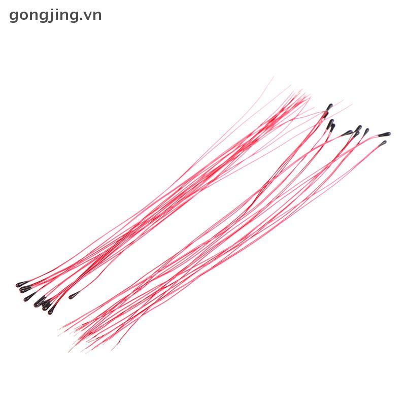 Gongjing 10 CÁI Điện trở nhiệt điện trở NTC MF52B 10K 100K Dây đeo đầu dò B3470 B3380 B3950 B3435 B 