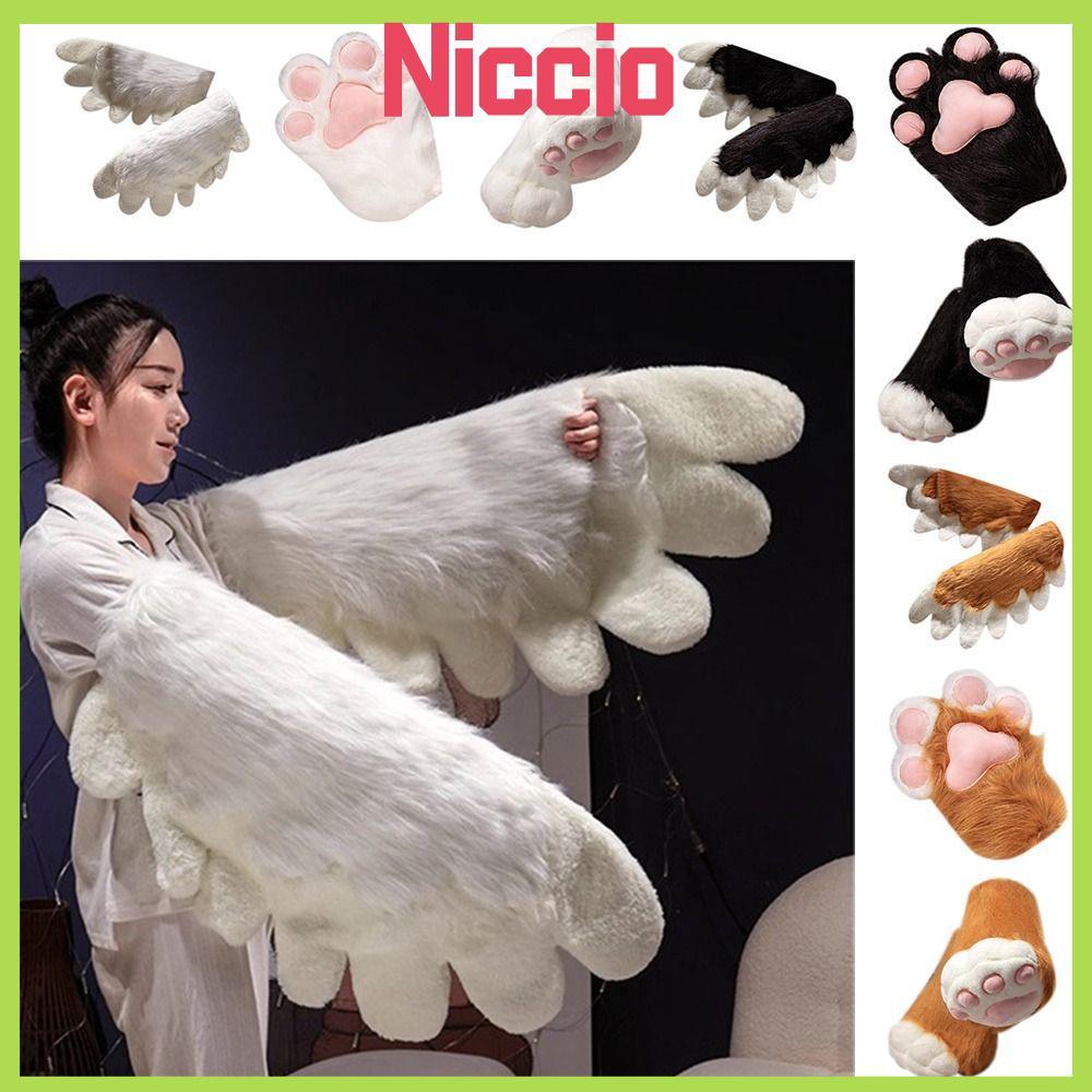 NICIO Đôi Cánh Khổng Lồ - Găng Tay Fursuit Bằng Lông Tơ Dễ Thương Cho Cosplay Manga Và Party Furry