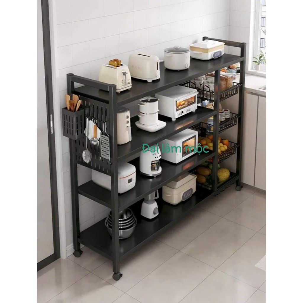 kệ D06 4 tầng 4 rổ, kệ lò vi sóng 4 tầng, kệ đa năng 4 tầng
