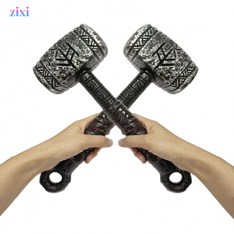 Vũ khí và đạo cụ Halloween: búa nhựa, búa zombie, búa Thor, búa cướp biển, búa rỗng để biểu diễn lễ 
