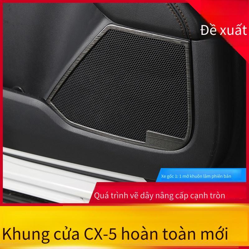 Mazda CX5 2017-2026 Thích hợp cho khung trang trí còi cửa Mazda CX5 17-26 CX5 Khung bảo vệ titan đen