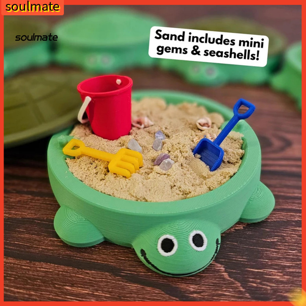 Linh hồn| Bộ trị liệu bàn cát Zen Hộp cát rùa để giảm căng thẳng Đồ chơi để bàn rùa Mini để giảm căn