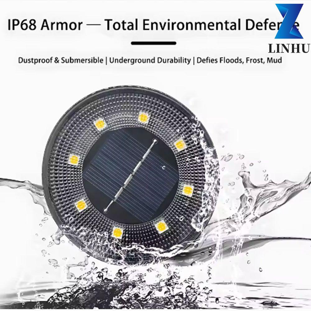 LINHU 2 Chiếc Đèn Chôn Năng Lượng Mặt Trời, Năng Lượng Mặt Trời Siêu Sáng Bên Ngoài Đèn Năng Lượng M