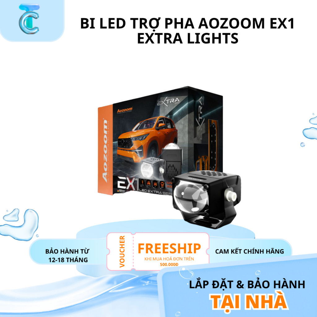New  Bi Led Trợ Pha Aozoom EX1 EXTRA LIGHTS | BH Chính Hãng