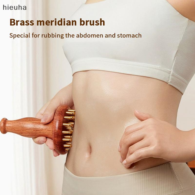 Pff đầu đồng massage gua shab với tay cầm bằng gỗ dài-công cụ Spa Trung Quốc bền CCD