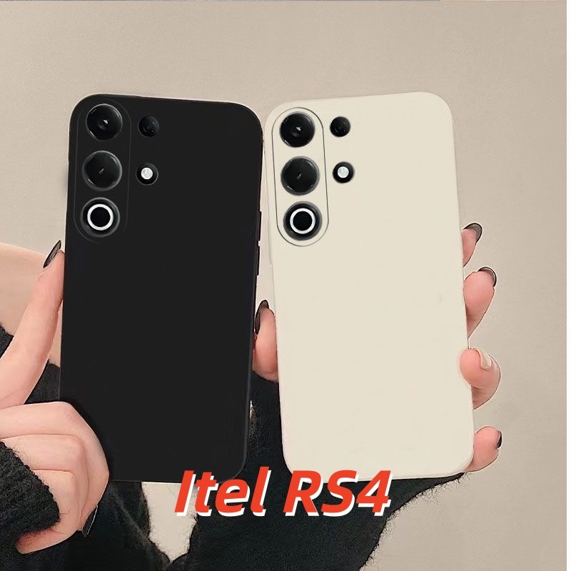 [Còn hàng] Dành cho Ốp lưng Itel RS4 Silicon Full Case Vỏ điện thoại màu trơn cổ điển Cảm giác cao c