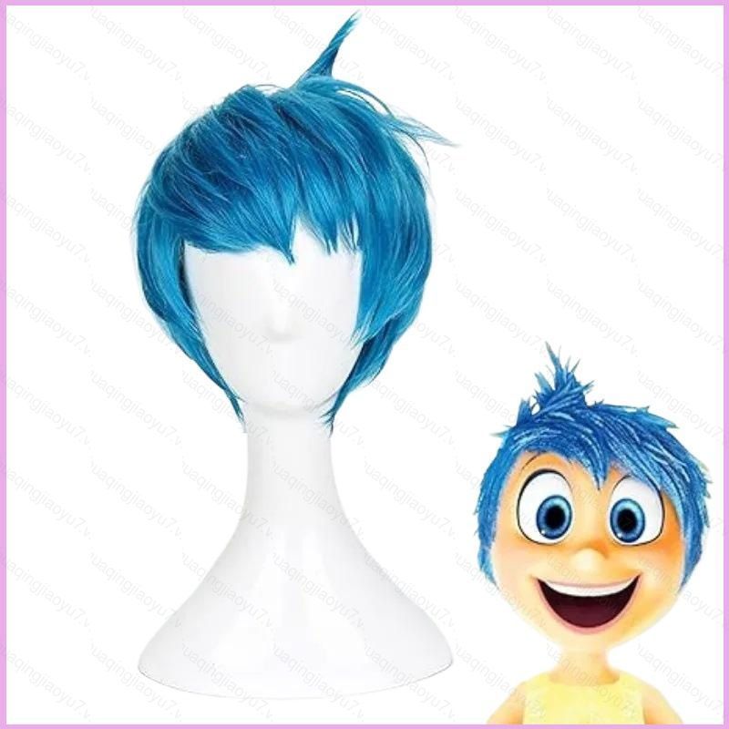 Hj7 Inside Out 2 Joy Cosplay Tóc Giả Da Đầu Nhân Tạo Anime Tóc Hairpiece Chịu Nhiệt Tiệc Halloween h
