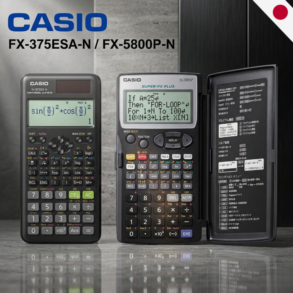 Casio Scientific Calculator fx-5800P-N Programmable & fx-375ESA-N -Functions