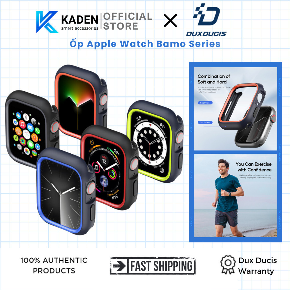 Ốp Case Silicone Dux Ducis Dành Cho Apple Watch Ultra 2 | 1, Apple Watch 10|9|8|7|6|5|4|SE|SE 2, Bam