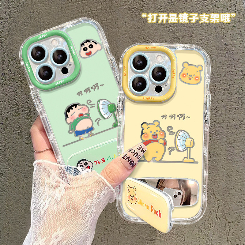 Ốp điện thoại Huawei Honor phù hợp mùa hè Mate70 Phim hoạt hình Nixiong 15 Mirror Shin-Chan Bracket 