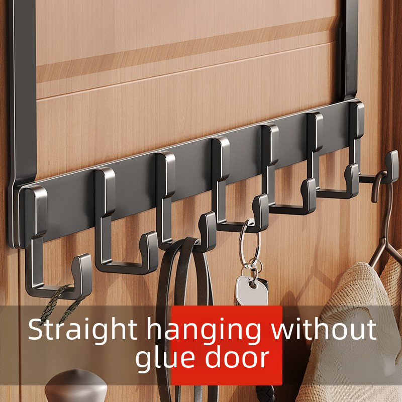 Hot Sale#Behind the Door Hook No Punch Hanger Clothes Storage Rack Entry Door Upper Wall Clothes Hoo
