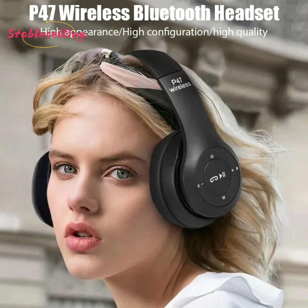 Tai nghe không dây TABLESELLING, P47 Wireless có micrô Tai nghe có thể gập lại, Âm thanh HiFi Bass T