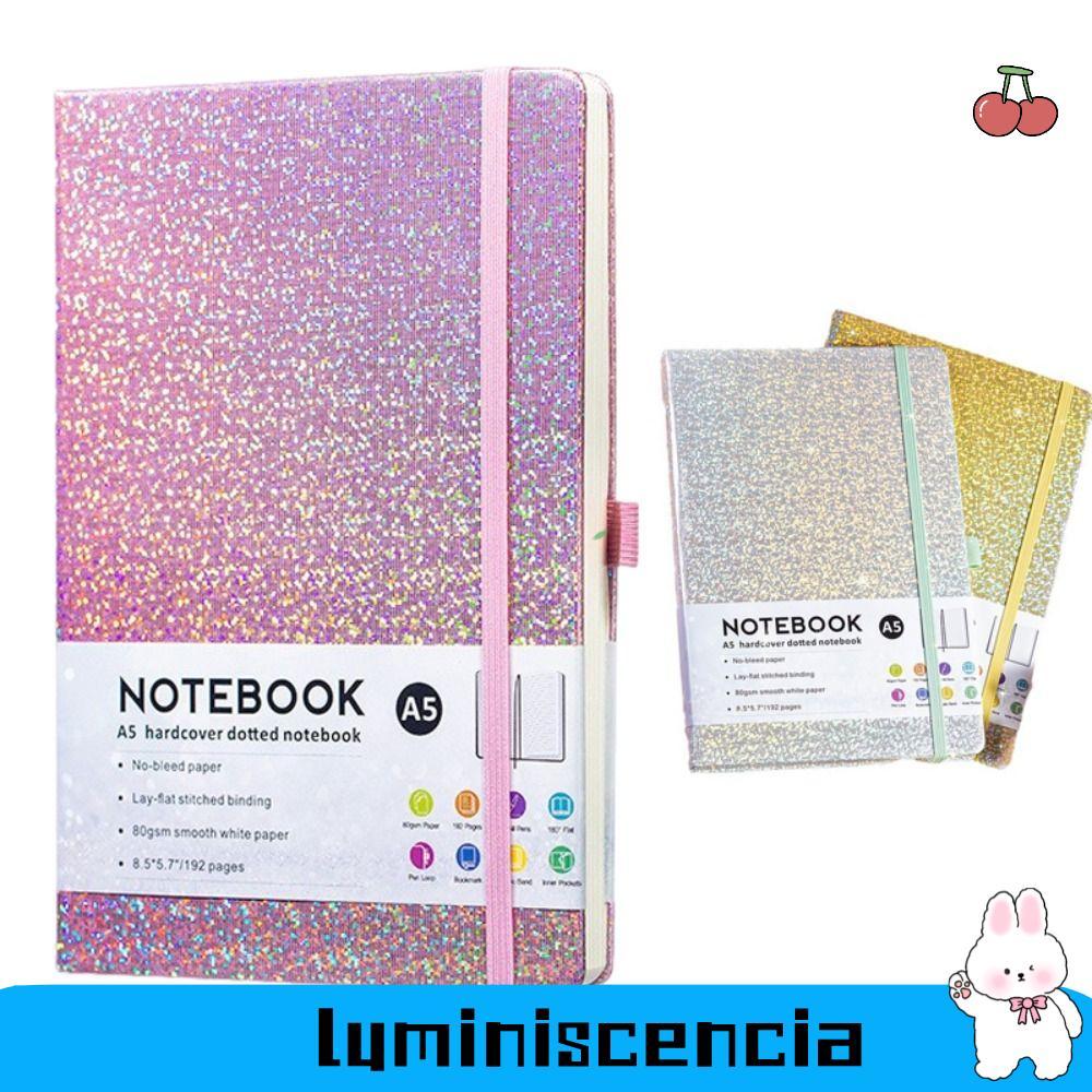 LUMINISCENCIA Long Lanh Journal Notebook, Notepad A5 Bling Notebook, Chất Lượng Cao Sparkle 192 Tran