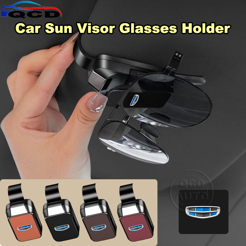Geely Universal Car Sun Che Nắng Kính Giá Đỡ Đa Năng Da Kính Mát Kẹp Cho Geely EX5 Galaxy E5 Emgrand