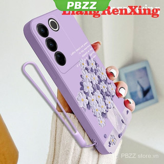 Ốp điện thoại VIVO Y100 5G 2023 Vỏ mềm Bảo vệ silicon lỏng Vỏ chống sốc mịn Vỏ ốp lưng thiết kế mới Phim hoạt hình sơn dầu hoa YTYHH01
