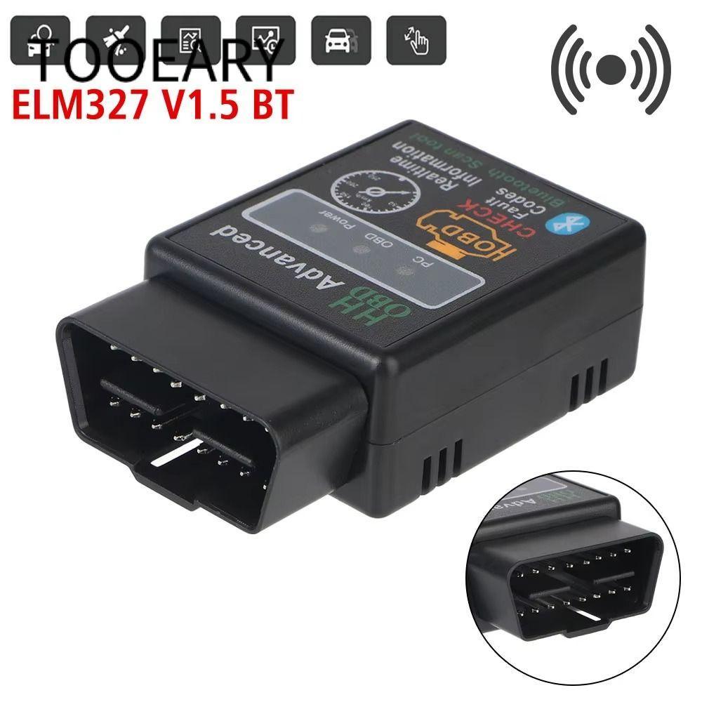 Máy quét Bluetooth Obd2 TOOEARY, Dụng cụ phát hiện lỗi ô tô không dây Mini, Xe quét Windows V1.5 Obd