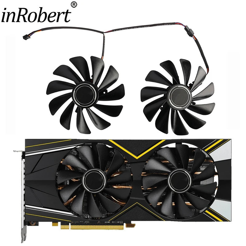 2 Chiếc 95 Mm FDC10U12S9-C RX5700 GPU QUẠT Cho ASRock Radeon RX 5700 XT 5700XT Quạt Làm Mát CF1010U1