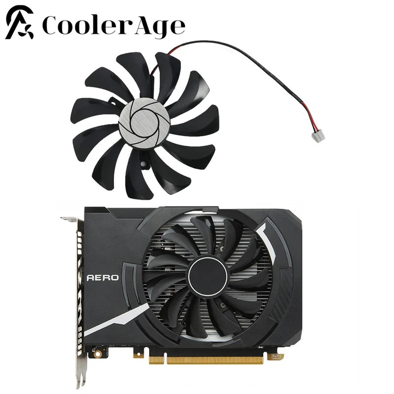 Quạt Card Video 85MM HA9010H12F-Z GTX1650 2Pin Cho MSI GeForce GTX 1650 AERO ITX 4G OC Card Đồ Họa T