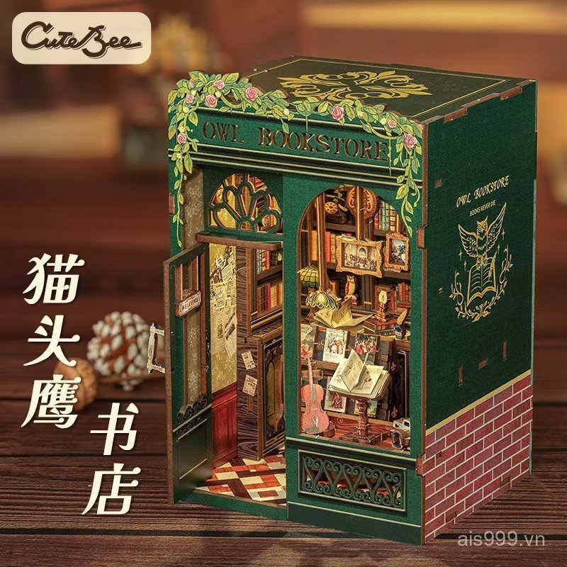 67P5 [Cash commodity and quick delivery]CuteBee Handmade DIY Owl Bookstore Memories: Miniature Books