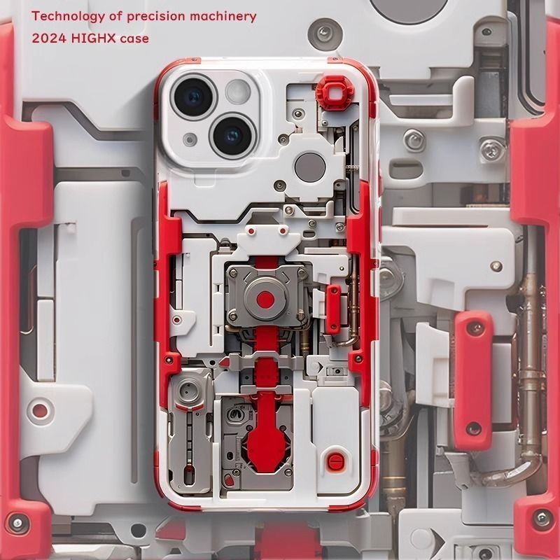 Máy móc màu trắng đỏ Samsung cho Samsung / 23PLUS Vỏ điện thoại S22ULTRA Bảo hành chống sốc toàn diệ