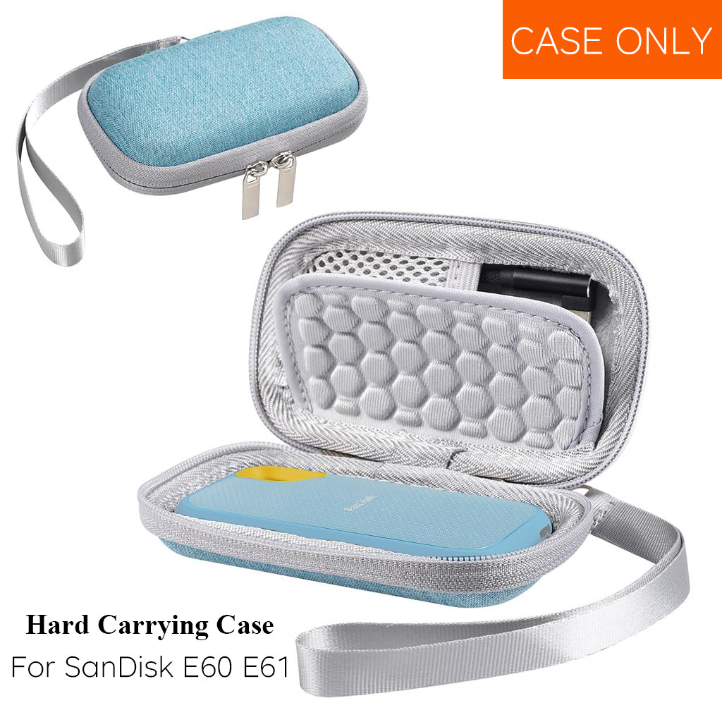 Ốp Lưng Cứng Cho SanDisk E61 / E60 SSD Di Động 500GB 1TB 2TB, Túi Bảo Vệ Vỏ Du Lịch (Không Bao Gồm S