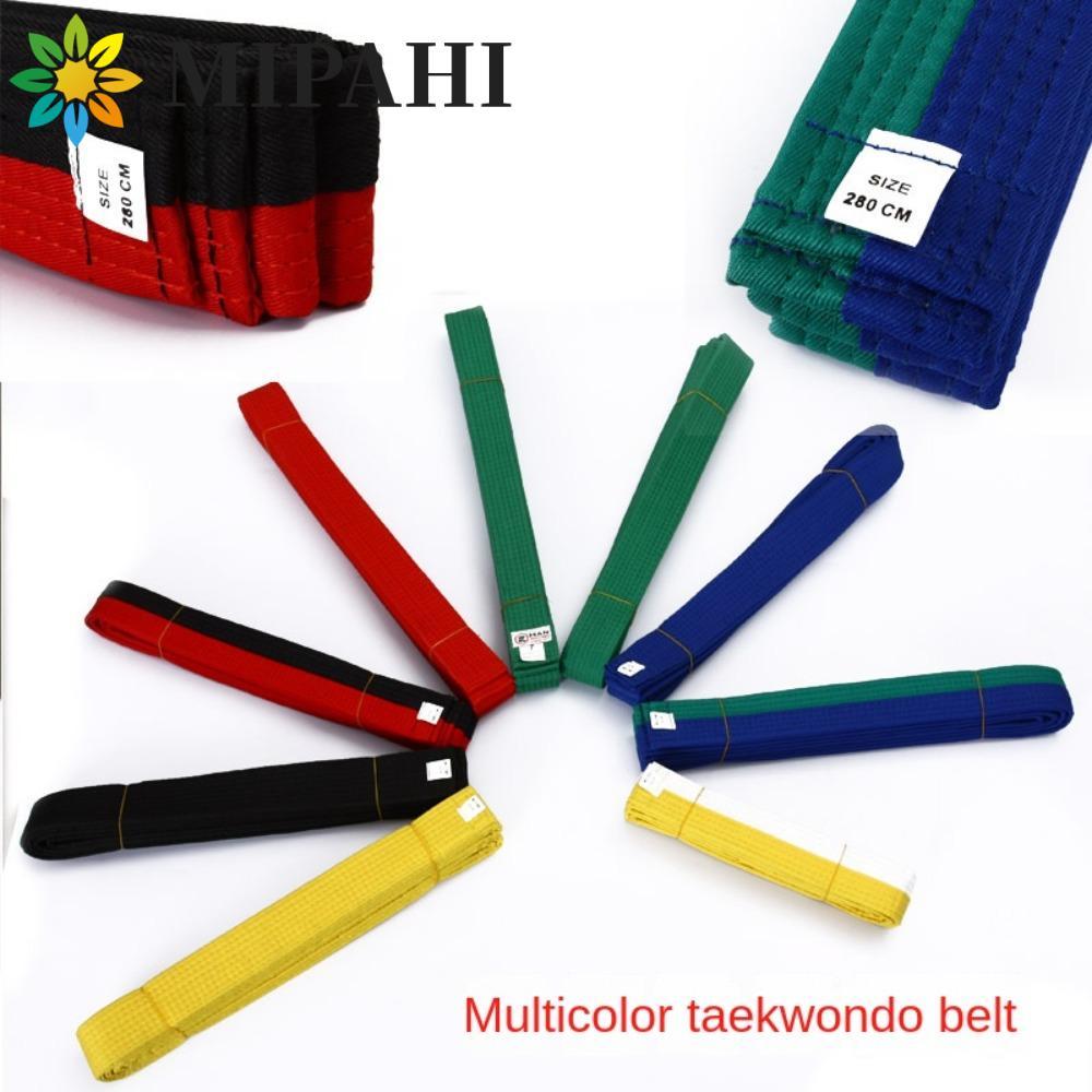 Đai Taekwondo cotton chuẩn, nhiều màu sắc: đen, đỏ, xanh, vàng - phù hợp cho judo và jiu-jitsu