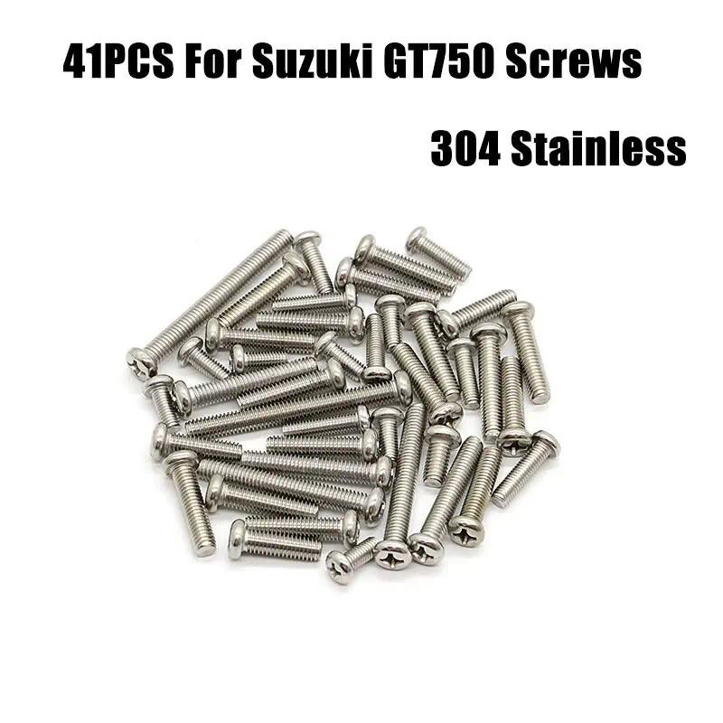 Thép Không Gỉ 304 Cho Suzuki GT750 Động Cơ Crankcase Có Bu Lông Vít Sửa Chữa Bộ 41 Chiếc Bu Lông