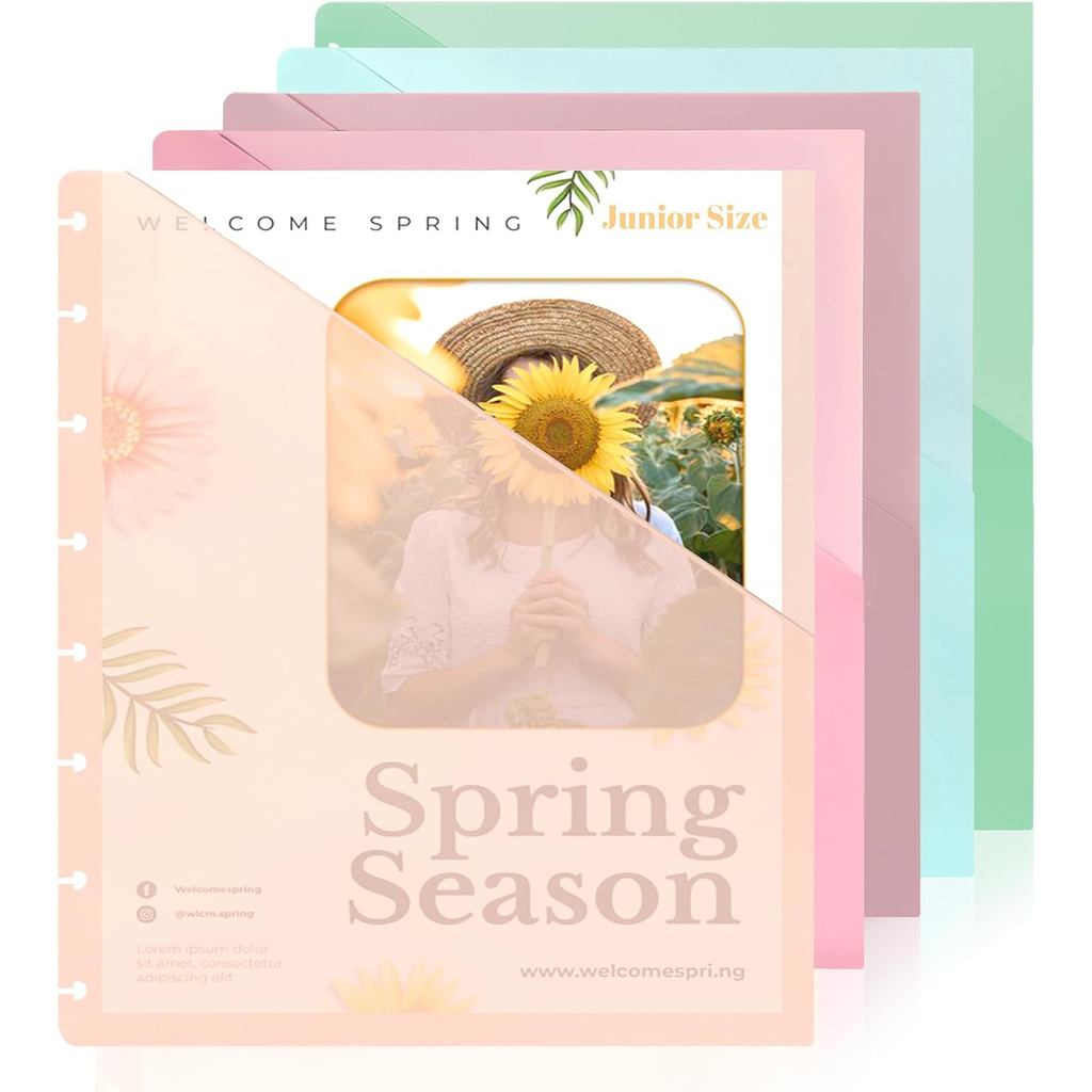 (5.5 × 8.5 inch) 5 Cái Kích Thước Junior Discbound Pocket Dividers DiscBound Binder Dividers Disc Bo