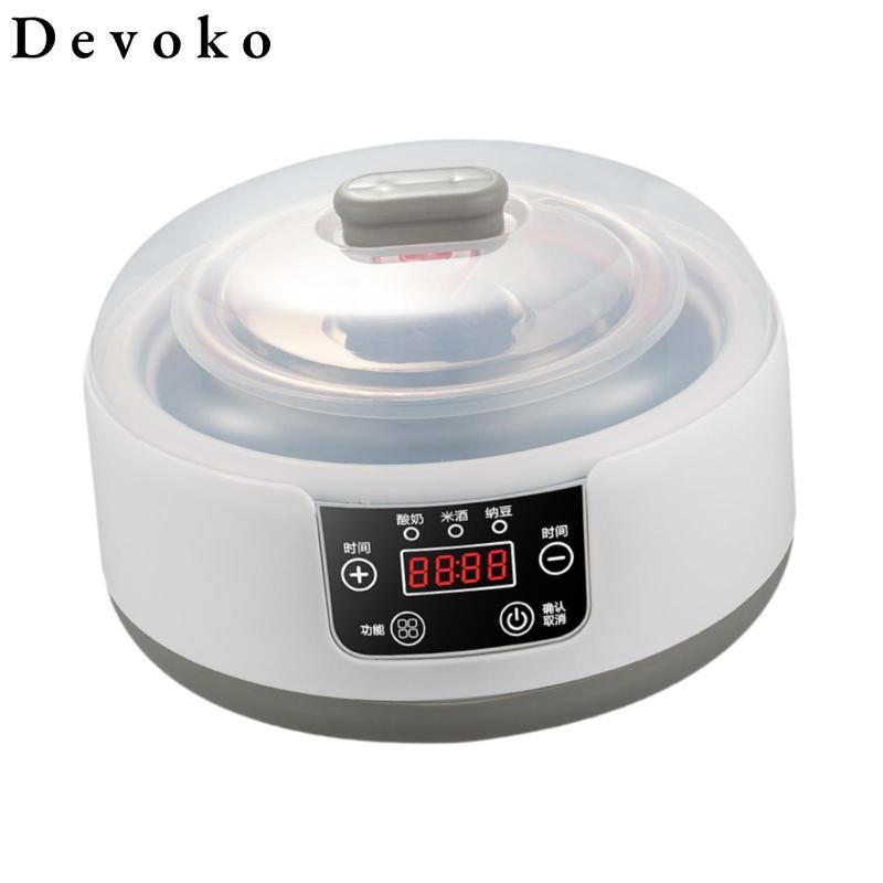 Máy lên men sữa chua đa chức năng có hẹn giờ và điều chỉnh nhiệt độ cho sữa chua Hy Lạp và Natto