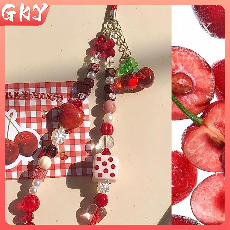 GKY Anh Đào Mặt Dây Chuyền Điện Thoại Di Động Dây Xích CCD Camera Sling Dây Cổ Alcove Mặt Dây DIY Ha