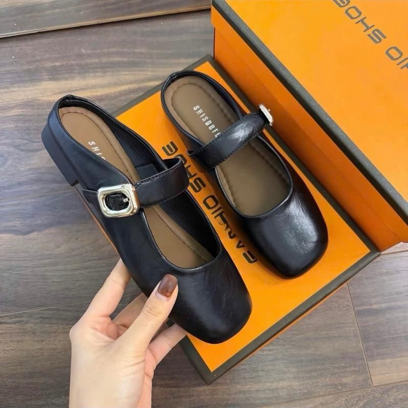 REVIEW GIÀY ĐẸP- Sục Nữ Mác Vuông Da Mềm Mại Đế Thấp Mới Nhẹ Nhàng Êm Ái Màu Sắc Đa Dạng Phù Hợp Mọi