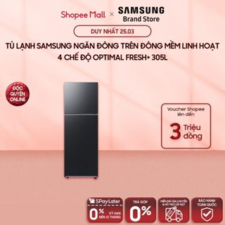 [MIỄN PHÍ VẬN CHUYỂN] Tủ Lạnh Samsung Ngăn Đông Trên với Đông Mềm Linh Hoạt 4 Chế Độ Optimal Fresh+ 305L RT31CG5424B1SV