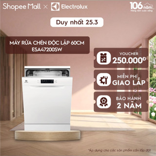 Free giao lắp - Máy rửa chén độc lập Electrolux 60 cm UltimateCare 300 cho 13 bộ chén đĩa ESA47200SW