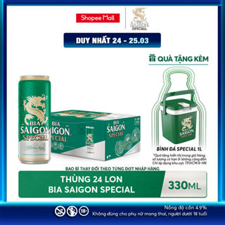 Nồng Độ Cồn 4.9% - Thùng 24 Lon Bia Sài Gòn Special 330ml