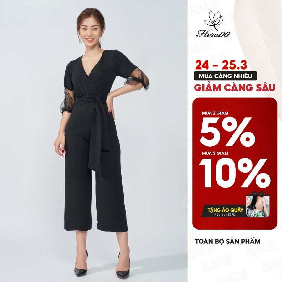Jumpsuit tay phối ren HERADG - SJS20006