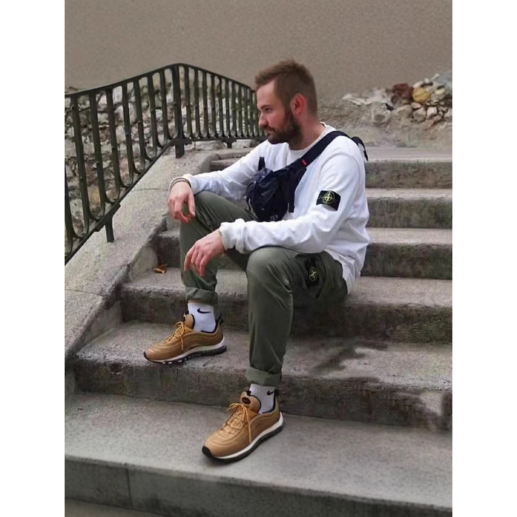 MTG5 Stone Island Classic basic pullover long sleeve T Loose-fitting couple's base shirt