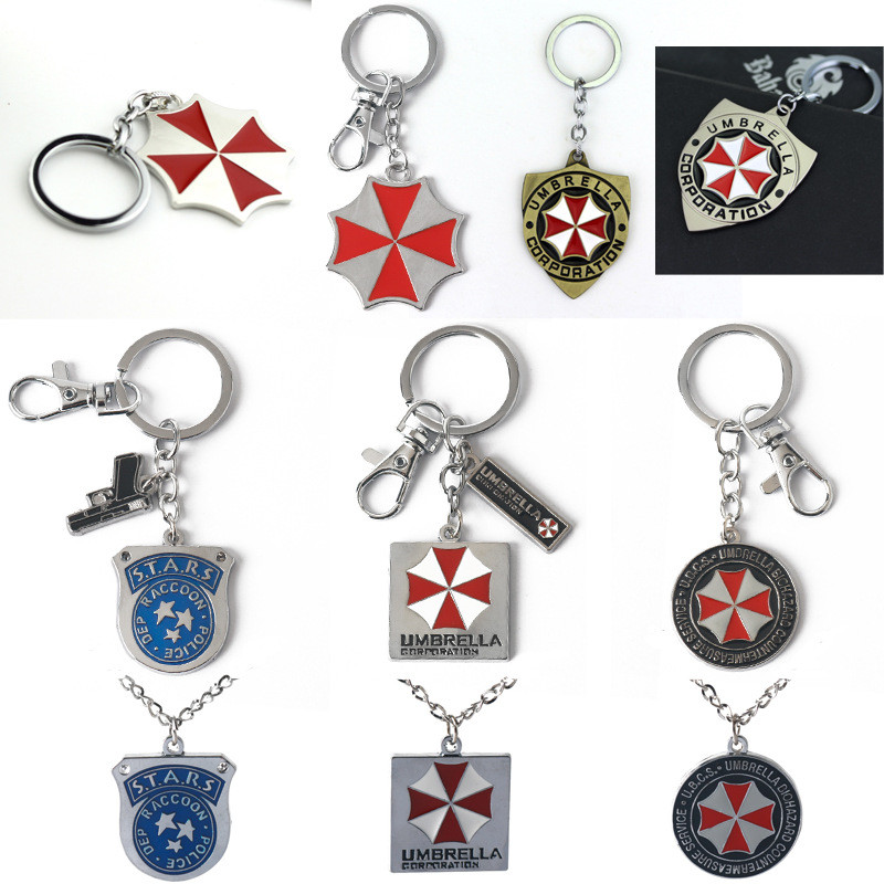 Residents Evils Key Chain Adornment Gifts Car Keychain Toy Umbrella Corporation Sublimation Blank Ke