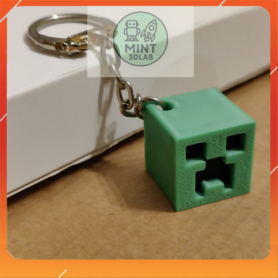 Móc Khóa Creeper Minecraft In 3D – Phụ Kiện Game Pixel Cực Chất, Trang Trí Balo & Quà Tặng Gamer | M
