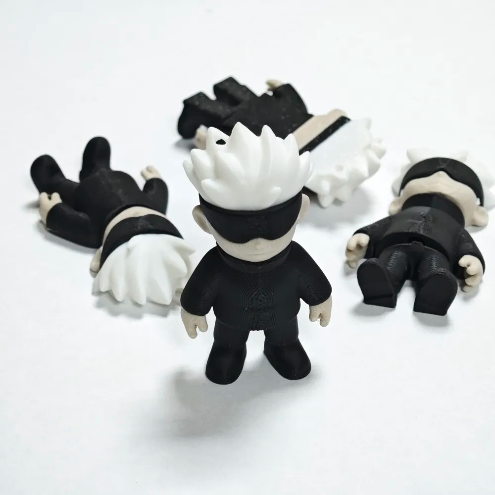 GANTUNGAN Mini Flexi Jujutsu Keychain Gojo Sukuna Geto Keychain Anime 3D Print Figure Chibi Flexi To