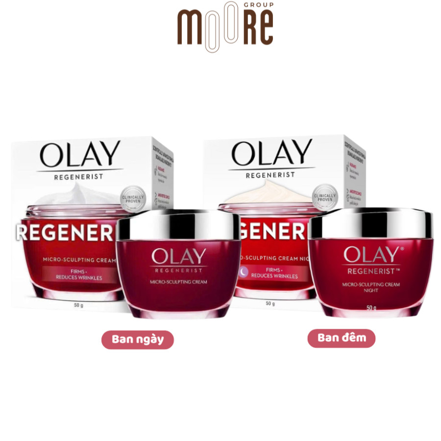 Kem Dưỡng Ẩm Chống Lão Hóa Olay Regenerist Micro Sculpting Cream 50ml - Màu Đỏ