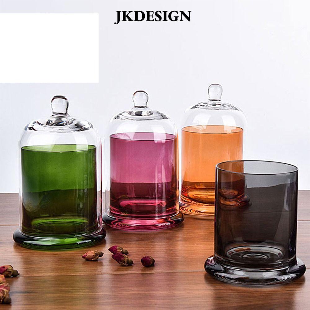 JKDESIGN Glass Candle Cover, Glass Eternal Life Flower Glass Storage Jar, DIY Làm 8 Màu Thực Phẩm Th