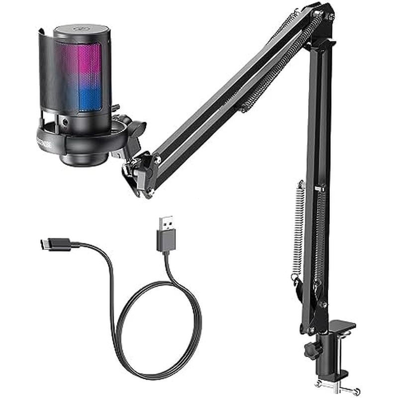 Micro chơi game cho PC: Mic USB cho video Podcast & Phát trực tuyến - Mic ngưng tụ với tắt tiếng nha