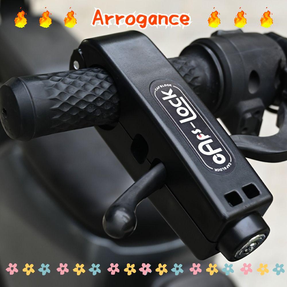 ARROGANCED Electric Vehicle Scooter Bicycle Lock, Anti-theft Compact Handlebar Lock, Portable 3 Hole
