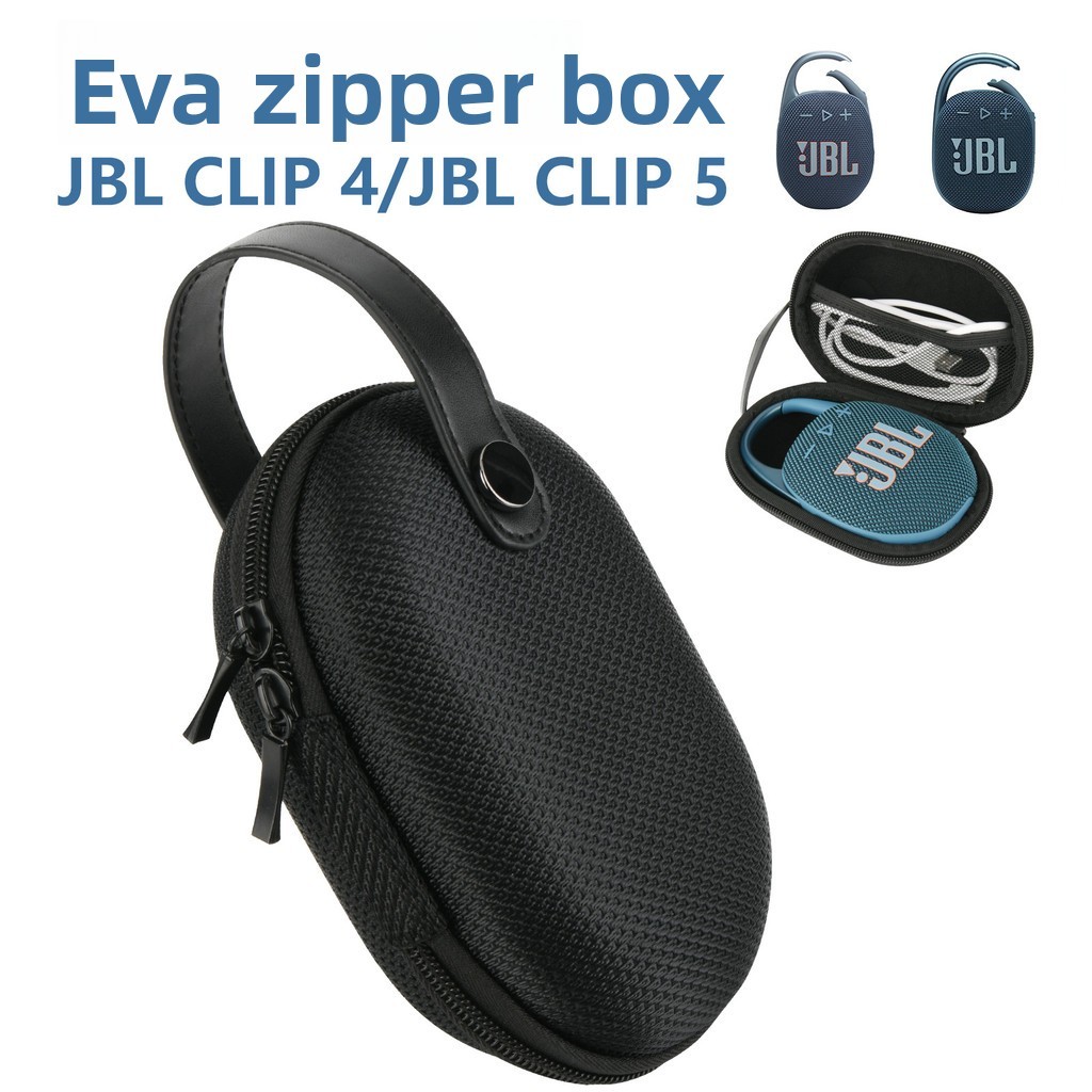 Thích hợp cho JBL Clip4 / 5 loa EVA túi xách tay JBL loa dây kéo hộp lưu trữ Túi xách tay PU