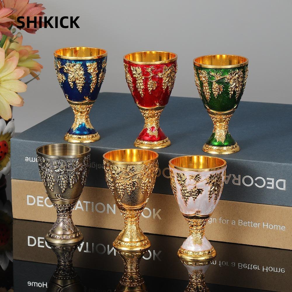 SHIKICK Ly Rượu, Phong Cách Châu Âu Spirits Cup Vodka Cốc, Hợp Kim Retro Mini 30ml Cưới Chalices Thủ