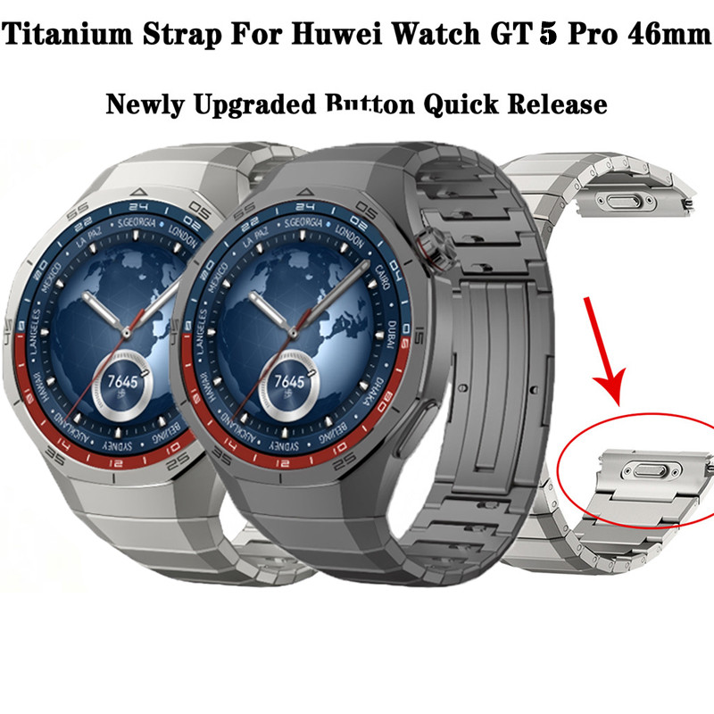 Dành Cho Huawei Watch GT5 Pro 46mm Titan Band GT5Pro GT 5 Correa Không Có Khoảng Cách Dây Đeo Kim Lo