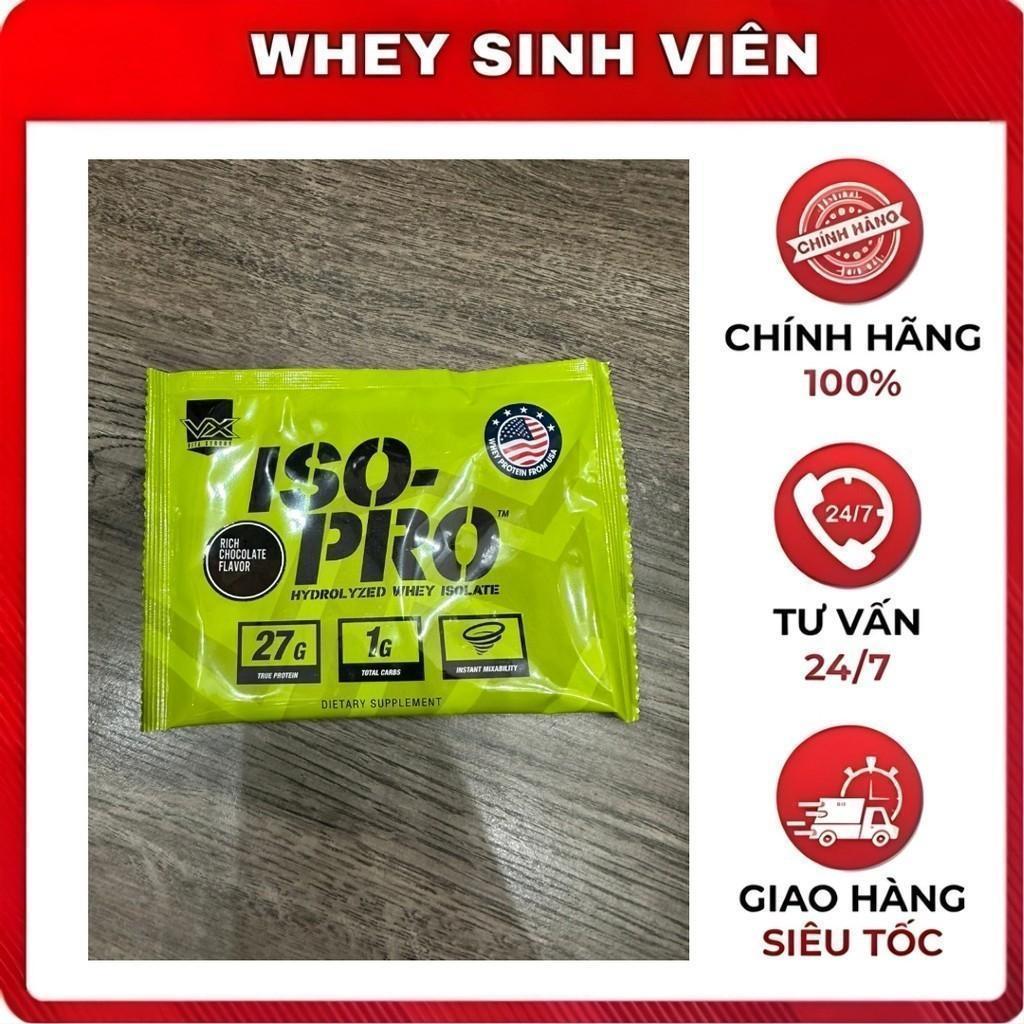 ( 10 gói ) Sample ISO PRO - Gói dùng thử whey Hydrolyzed tăng cơ tại  Supplement Hải Phòng