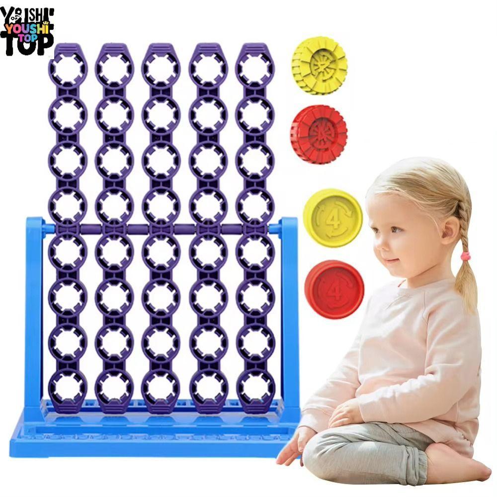 YOUSHI TOP Connect 4 Trò chơi bảng trò chơi xoay Đồ chơi xếp hình Tiệc cha mẹ và con cái