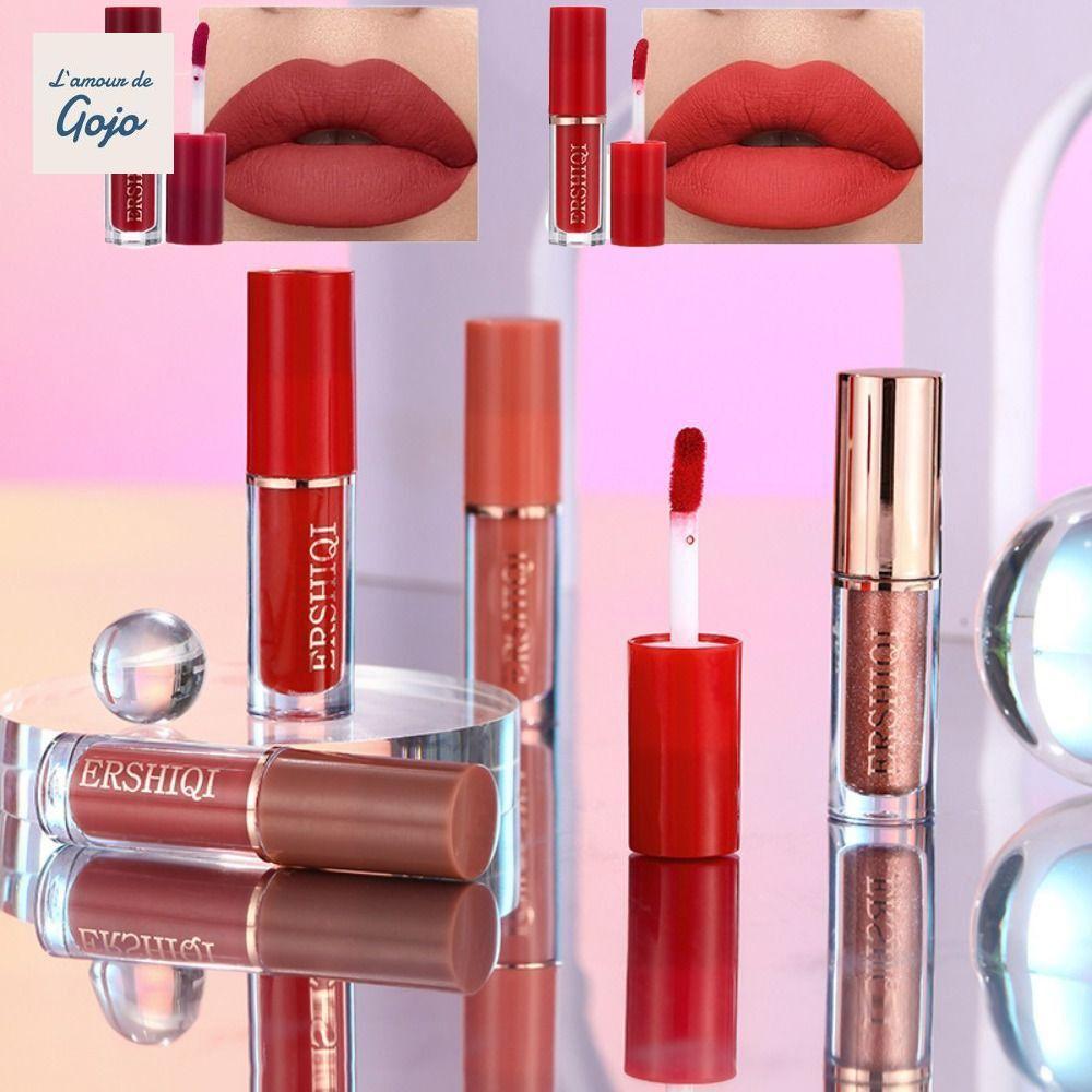 GOJO 12 CÁI Matte Velvety Lip Glaze, Soft Mist Easy To Color Matte Lipstick Suit, Lip Stain Cốc chốn